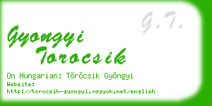 gyongyi torocsik business card