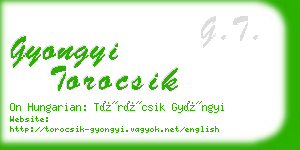 gyongyi torocsik business card